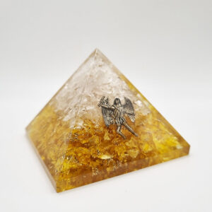 Orgonit-Pyramide – Citrin mit Engel (40 mm)